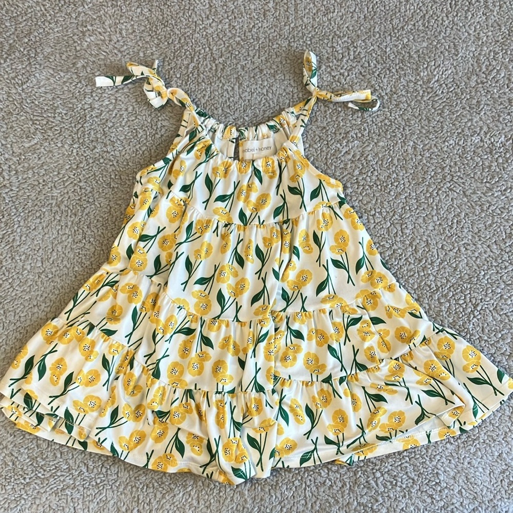 Floral Yellow Kids Tunic size 6